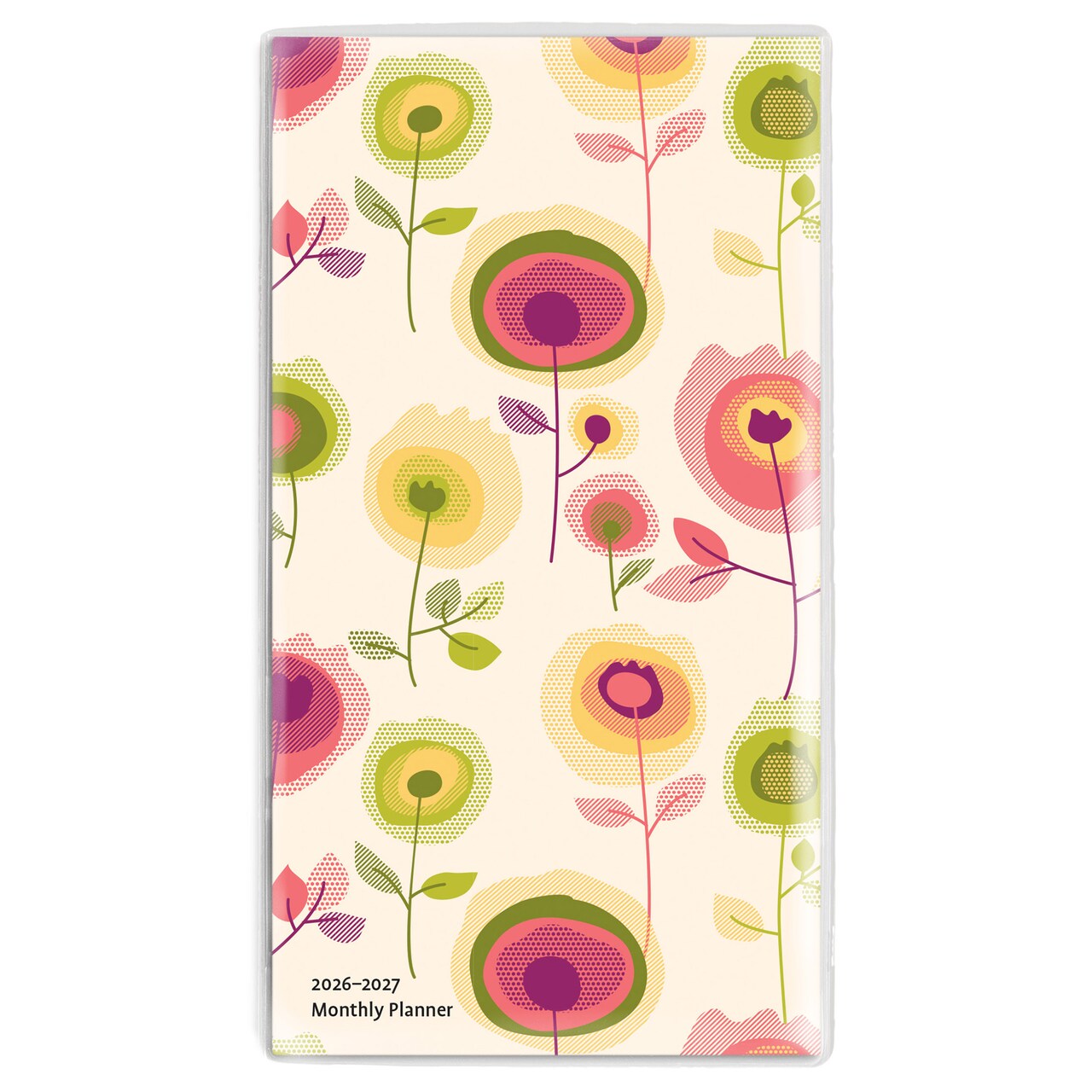 Vintage Blooms | 2026-2027 3.5 x 6.5 Inch Two Year Monthly Pocket Planner Calendar